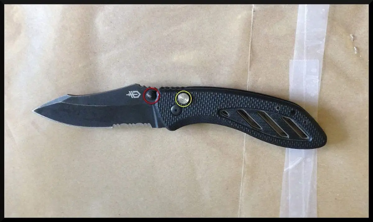 Switchblade Knife: Open Position
